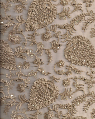 Designer embroidered fabric roll