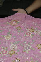 103-Color Set Tissue Gold With Beads and Sequins Embroidery Work 44 Inch Width Allover