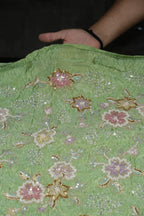 103-Color Set Tissue Gold With Beads and Sequins Embroidery Work 44 Inch Width Allover