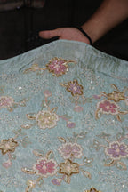 103-Color Set Tissue Gold With Beads and Sequins Embroidery Work 44 Inch Width Allover