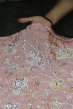 14-Color Set Pure Tissue Gold With Beads and Sequins Embroidery Work 44 Inch Width Allover