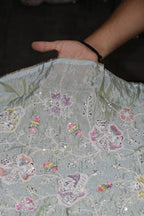 14-Color Set Pure Tissue Gold With Beads and Sequins Embroidery Work 44 Inch Width Allover
