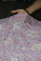 14-Color Set Pure Tissue Gold With Beads and Sequins Embroidery Work 44 Inch Width Allover