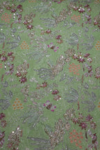 160-Color Set Pure Natural Crepe With Beads and Sequins Embroidery Work 44 Inch Width Allover