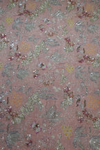 160-Color Set Pure Natural Crepe With Beads and Sequins Embroidery Work 44 Inch Width Allover
