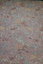 160-Color Set Pure Tissue Gold With Beads and Sequins Embroidery Work 44 Inch Width Allover