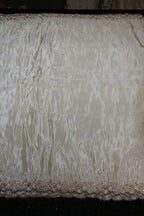 218-Dyable Pure Tissue Gold With Beads and Sequins Embroidery Work 54 Inch Width Dupatta