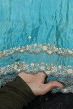 218-Color Set Pure Tissue Gold With Beads and Sequins Embroidery Work 54 Inch Width Dupatta