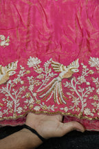 218-Color Set Pure Tissue Gold With Beads and Sequins Embroidery Work 58 Inch Width Daman