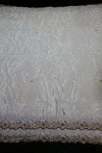 218-Dyable Pure Natural Crepe With Beads and Sequins Embroidery Work 44 Inch Width Dupatta