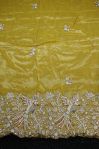 218-Color Set Pure Kanjivaram With Beads and Sequins Embroidery Work 44 Inch Width Daman
