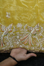 218-Color Set Pure Kanjivaram With Beads and Sequins Embroidery Work 44 Inch Width Daman