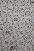 276-Dyable Pure Natural Crepe With Beads and Sequins Embroidery Work 44 Inch Width Allover