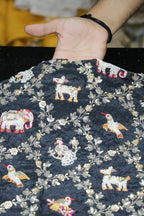 276-Color Set Pure Natural Crepe With Beads and Sequins Embroidery Work 44 Inch Width Allover