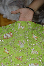 276-Color Set Pure Tissue Gold With Beads and Sequins Embroidery Work 44 Inch Width Allover