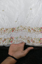 322-Dyable Pure Tissue Gold, Natural Crepe, Kanjivaram With Beads and Sequins Embroidery Work 44 Inch Width Dupatta