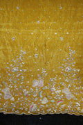 322-Color Set Pure Tissue Gold With Beads and Sequins Embroidery Work 58 Inch Width Daman