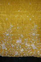 322-Color Set Pure Tissue Gold With Beads and Sequins Embroidery Work 58 Inch Width Daman