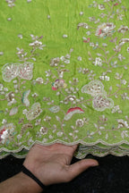 322-Color Set Pure Tissue Gold With Beads and Sequins Embroidery Work 58 Inch Width Daman