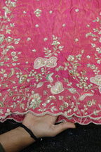 322-Color Set Pure Tissue Gold With Beads and Sequins Embroidery Work 58 Inch Width Daman