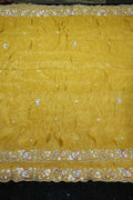 322-Color Set Pure Tissue Gold With Beads and Sequins Embroidery Work 44 Inch Width Dupatta