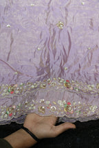 322-Color Set Pure Tissue Gold With Beads and Sequins Embroidery Work 44 Inch Width Dupatta