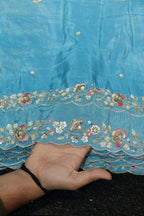 322-Color Set Pure Tissue Gold With Beads and Sequins Embroidery Work 44 Inch Width Dupatta