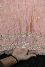 322-Color Set Pure Tissue Gold With Beads and Sequins Embroidery Work 44 Inch Width Dupatta