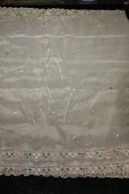 330-Dyable Pure Tissue Gold, Natural Crepe, Kanjivaram With Beads and Sequins Embroidery Work 44 Inch Width Dupatta