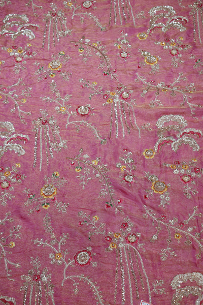 325-Color Set Pure Tissue Gold With Beads and Sequins Embroidery Work 44 Inch Width Allover