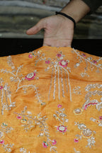 325-Color Set Pure Tissue Gold With Beads and Sequins Embroidery Work 44 Inch Width Allover