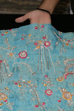325-Color Set Pure Tissue Gold With Beads and Sequins Embroidery Work 44 Inch Width Allover