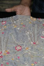 325-Color Set Pure Tissue Gold With Beads and Sequins Embroidery Work 44 Inch Width Allover