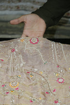 325-Color Set Pure Tissue Gold With Beads and Sequins Embroidery Work 44 Inch Width Allover