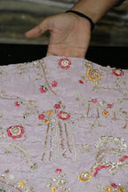 325-Color Set Pure Natural Crepe With Beads and Sequins Embroidery Work 44 Inch Width Allover