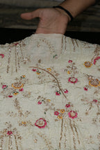 325-Color Set Pure Natural Crepe With Beads and Sequins Embroidery Work 44 Inch Width Allover
