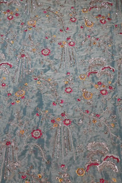 325-Color Set Pure Kanjivaram With Beads and Sequins Embroidery Work 44 Inch Width Allover