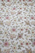 224-Dyable Pure Natural Crepe With Beads and Sequins Embroidery Work 44 Inch Width Allover