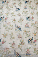 284-Dyable Pure Tissue Gold, With Beads and Sequins Embroidery Work 44 Inch Width Allover